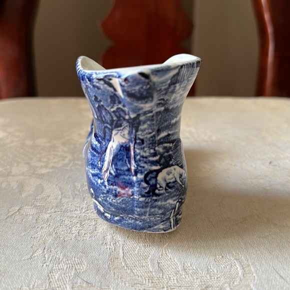 Old Foley James Kent Staffordshire England Delft blue porcelain shoe, boot 1950s - Picture 5 of 10